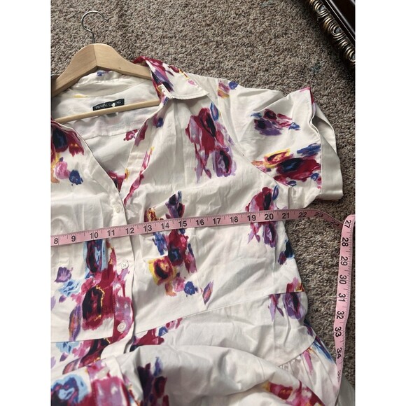 Women's Prabal Gurung White Multicolored Floral Print Dress Size 1X - Picture 5 of 6
